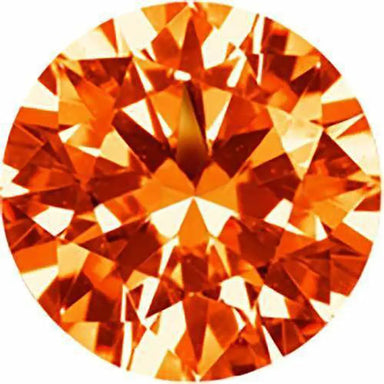 Preciosa Cubic Zirconia Alpha Round Brilliant Cut Orange - Bluestreak Crystals