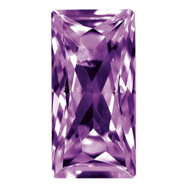 Preciosa Cubic Zirconia Baguette Princess Cut Amethyst - Bluestreak Crystals