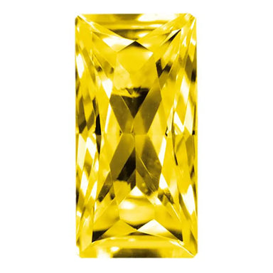 Preciosa Cubic Zirconia Baguette Princess Cut Gold - Bluestreak Crystals