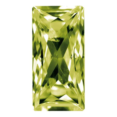 Preciosa Cubic Zirconia Baguette Princess Cut Olive - Bluestreak Crystals