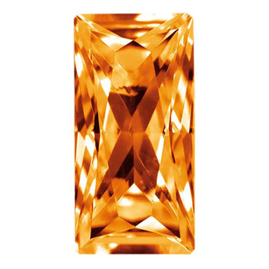 Preciosa Cubic Zirconia Baguette Princess Cut Orange - Bluestreak Crystals