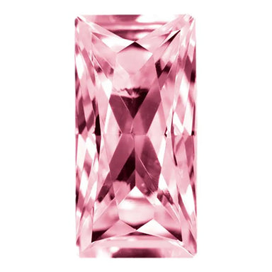 Preciosa Cubic Zirconia Baguette Princess Cut Pink - Bluestreak Crystals
