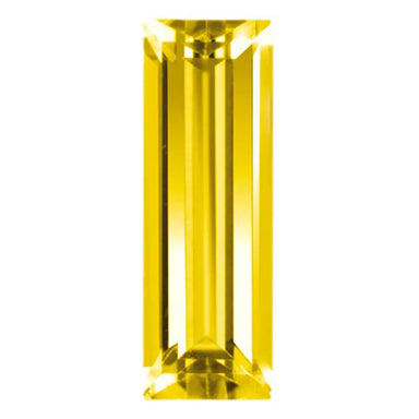 Preciosa Cubic Zirconia Baguette Step Cut Gold - Bluestreak Crystals