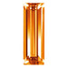 Preciosa Cubic Zirconia Baguette Step Cut Orange - Bluestreak Crystals