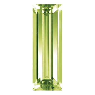 Preciosa Cubic Zirconia Baguette Step Cut Peridot - Bluestreak Crystals