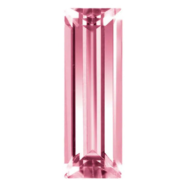 Preciosa Cubic Zirconia Baguette Step Cut Pink - Bluestreak Crystals