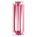 Preciosa Cubic Zirconia Baguette Step Cut Pink - Bluestreak Crystals