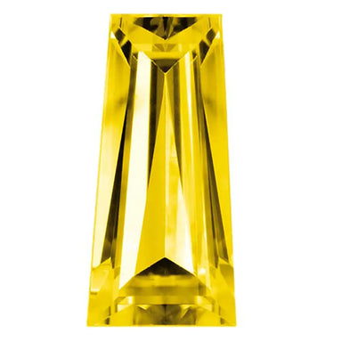 Preciosa Cubic Zirconia Baguette Tapered Cut Gold - Bluestreak Crystals