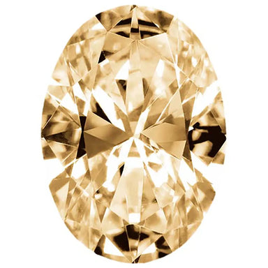 Preciosa Cubic Zirconia Oval Diamond Cut Champagne - Bluestreak Crystals