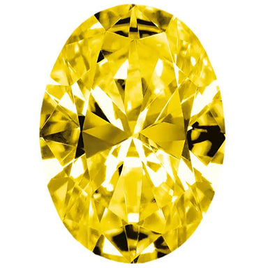 Preciosa Cubic Zirconia Oval Diamond Cut Gold - Bluestreak Crystals