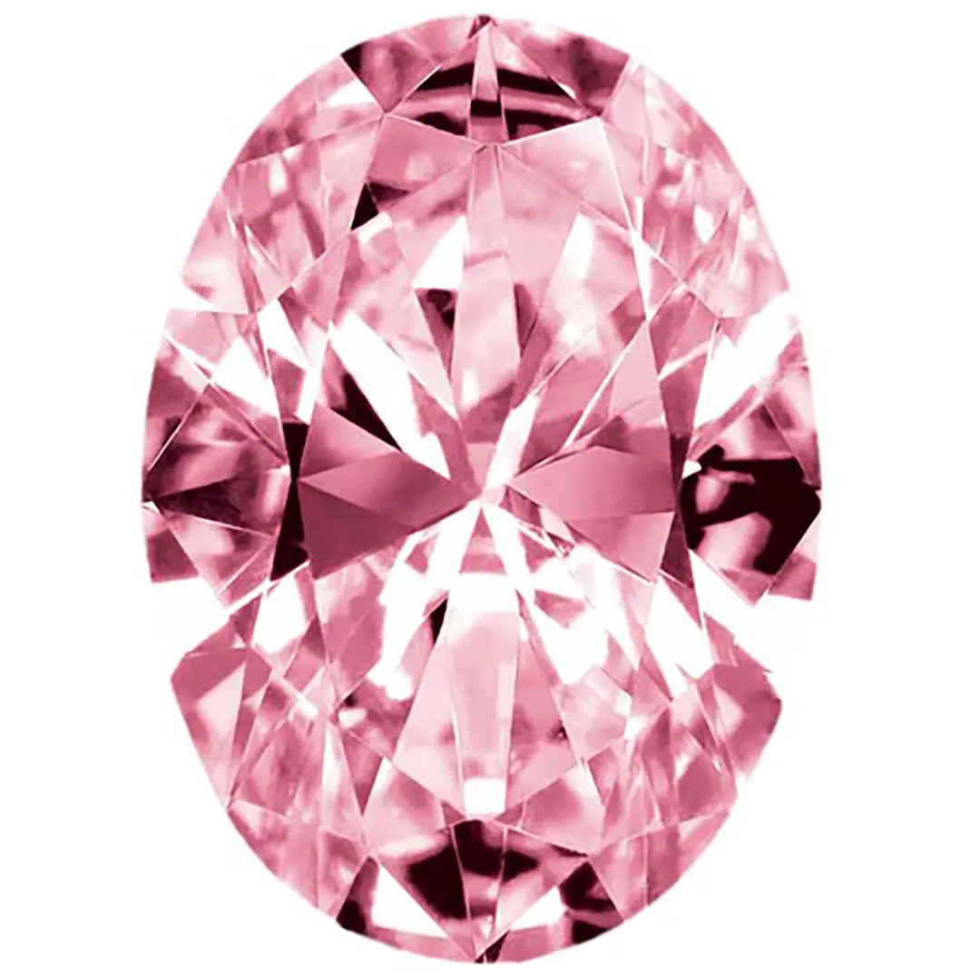 Preciosa Cubic Zirconia Oval Diamond Cut Pink - Bluestreak Crystals