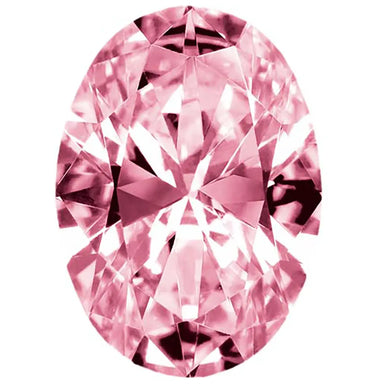 Preciosa Cubic Zirconia Oval Diamond Cut Pink - Bluestreak Crystals