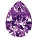 Preciosa Cubic Zirconia Pear Diamond Cut Amethyst - Bluestreak Crystals