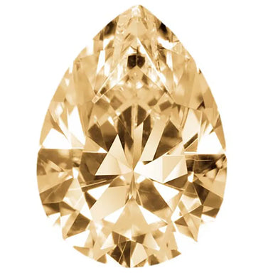 Preciosa Cubic Zirconia Pear Diamond Cut Champagne - Bluestreak Crystals