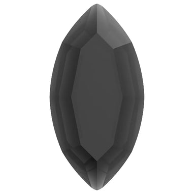 Preciosa Fancy Stones Navette Jet Hematite UNFOILED - Bluestreak Crystals