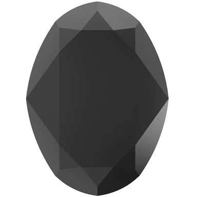 Preciosa Fancy Stones Oval Jet UNFOILED - Bluestreak Crystals