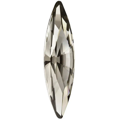 Preciosa Fancy Stones Slim Navette Black Diamond - Bluestreak Crystals