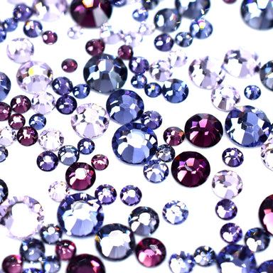Preciosa Flat Back Crystals Non Hotfix Mix (MAXIMA) Lavender - Bluestreak Crystals