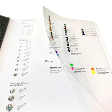 Preciosa Flatback Crystals (MAXIMA) Colour Chart - Bluestreak Crystals