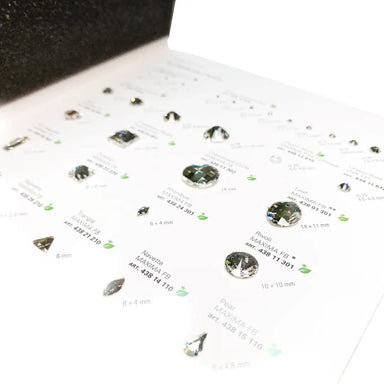 Preciosa Flatback Crystals (MAXIMA) Shapes & Sizes Chart - Bluestreak Crystals