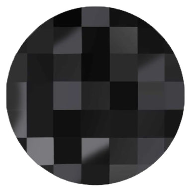 Preciosa Hotfix Flat Back Crystals Chessboard Circle (MAXIMA) Jet - Bluestreak Crystals