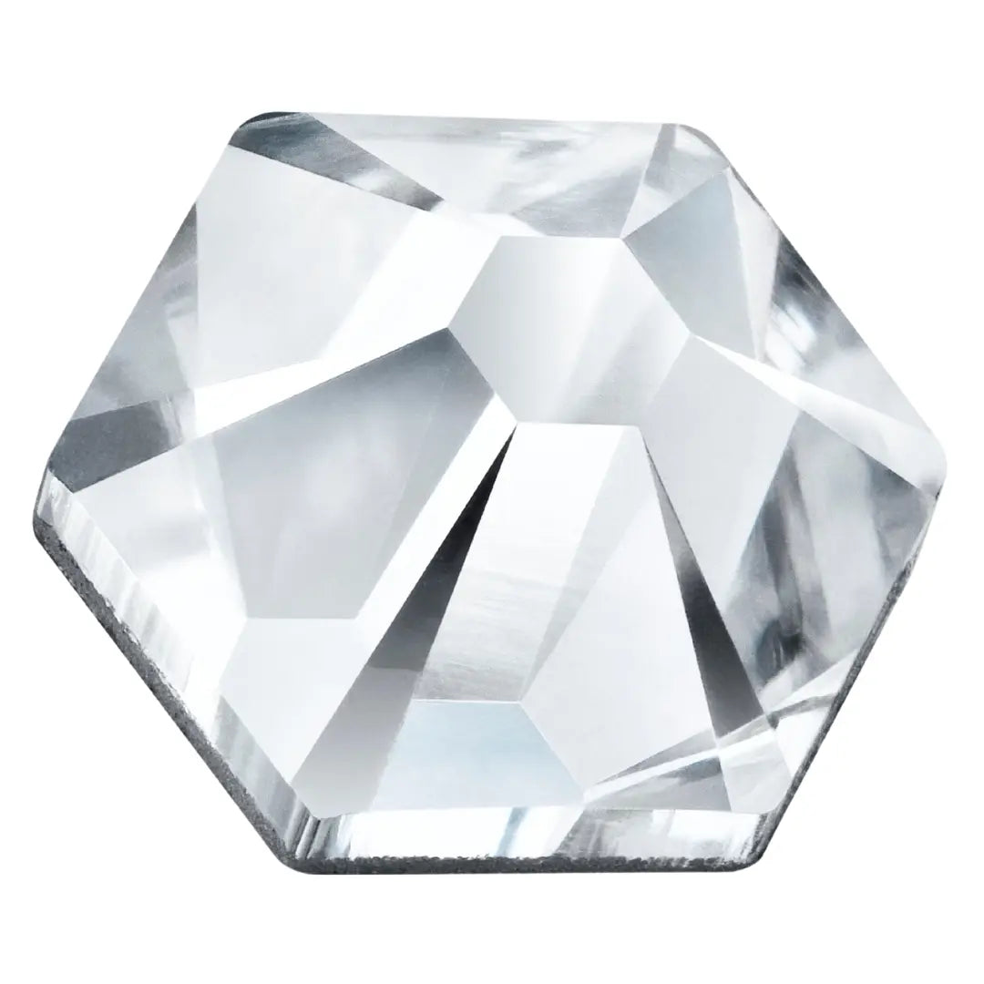 Preciosa Hotfix Flat Back Crystals Hexagon (MAXIMA) Crystal - Bluestreak Crystals