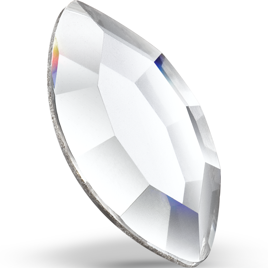 Preciosa Flat Back Crystals Non Hotfix Navette (MAXIMA) Crystal - Bluestreak Crystals