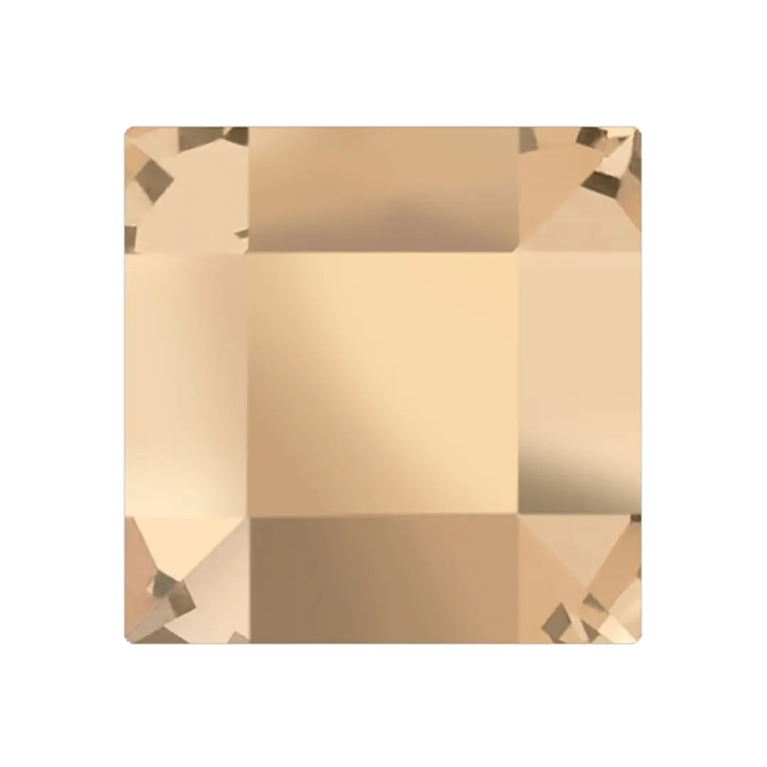 Preciosa Hotfix Flat Back Crystals Square (MAXIMA) Crystal Honey - Bluestreak Crystals