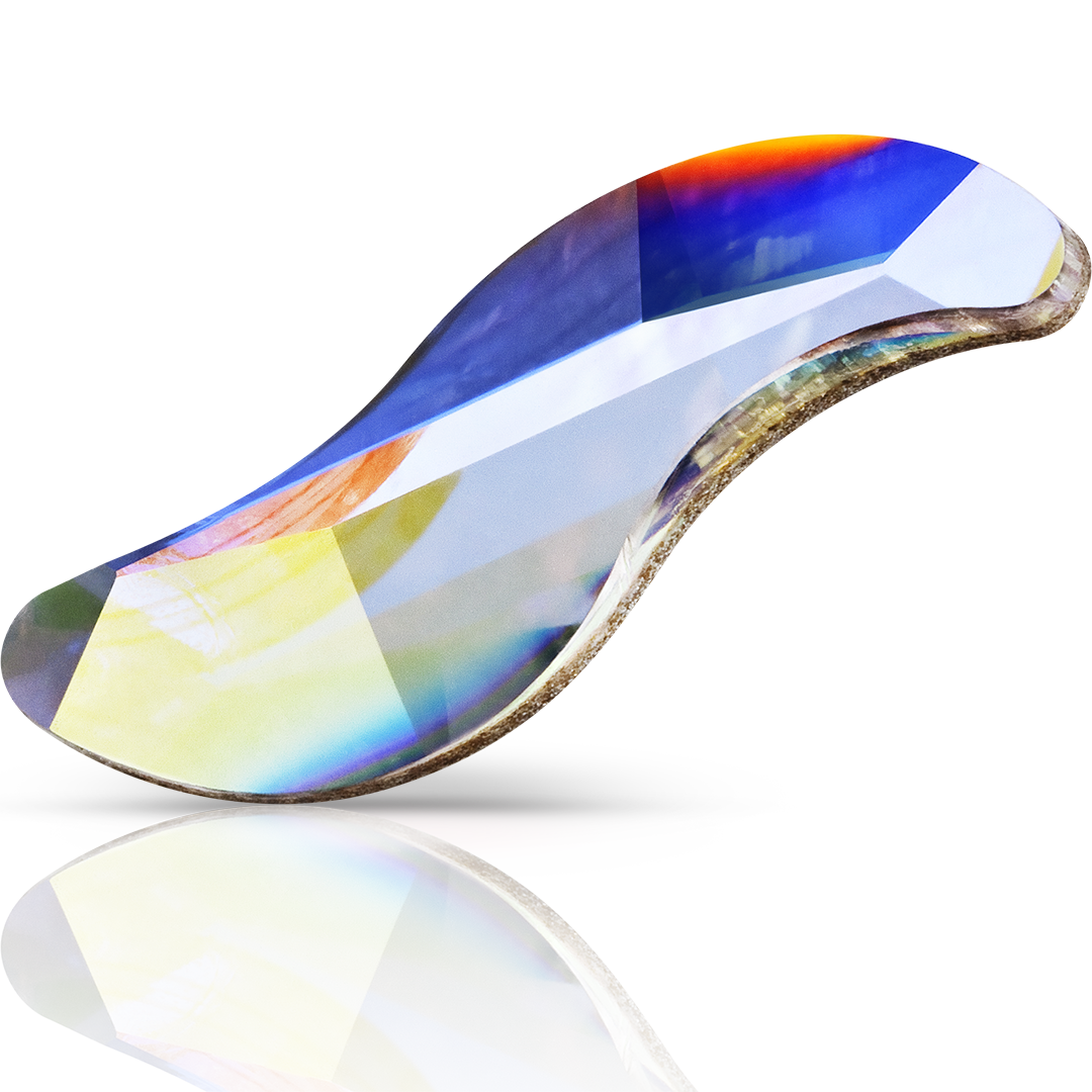 Preciosa Hotfix Flat Back Crystals Wave (MAXIMA) Crystal AB - Bluestreak Crystals