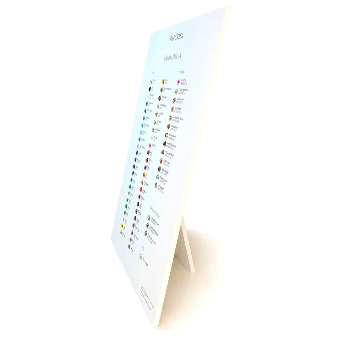 Preciosa Jewellery Stones Colour Chart With Stand - Bluestreak Crystals