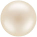 Preciosa Pearls Round (Half Drilled) Cream - Bluestreak Crystals