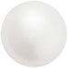 Preciosa Pearls Round (Half Drilled) White - Bluestreak Crystals