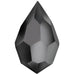 Preciosa Pendants Drop (681) Jet Hematite - Bluestreak Crystals