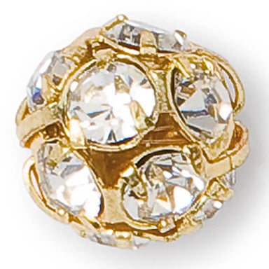 Preciosa Rondelle Bead Ball Gold Plated - Bluestreak Crystals