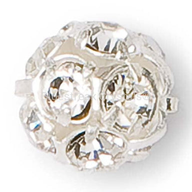 Preciosa Rondelle Bead Ball Silver Plated - Bluestreak Crystals