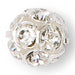 Preciosa Rondelle Bead Ball Silver Plated - Bluestreak Crystals