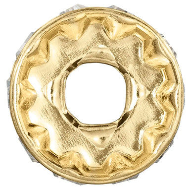 Preciosa Rondelle Bead Round Gold Plated - Bluestreak Crystals
