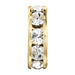 Preciosa Rondelle Bead Round Gold Plated - Bluestreak Crystals