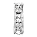 Preciosa Rondelle Bead Round Silver Plated - Bluestreak Crystals