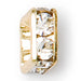 Preciosa Rondelle Bead Square Gold Plated - Bluestreak Crystals
