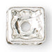 Preciosa Rondelle Bead Square Silver Plated - Bluestreak Crystals