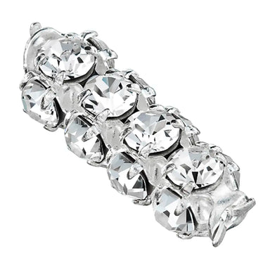 Preciosa Rondelle Bead Tube Silver Plated - Bluestreak Crystals
