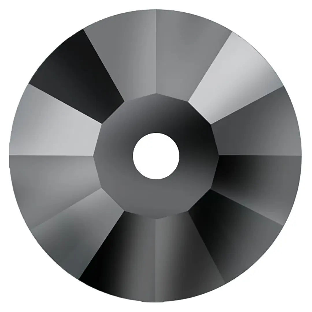 Preciosa Sew On Crystals Lochrose Jet Hematite UNFOILED - Bluestreak Crystals