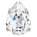 Preciosa Single Stone Setting Baroque Pear in Silver - Bluestreak Crystals