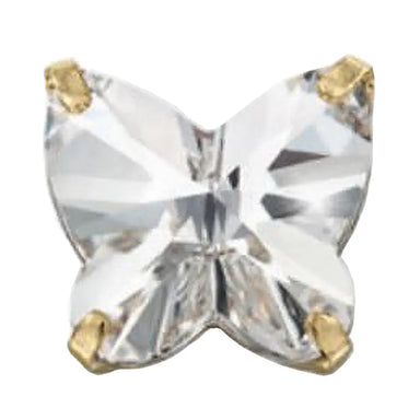 Preciosa Single Stone Setting Butterfly in Gold - Bluestreak Crystals