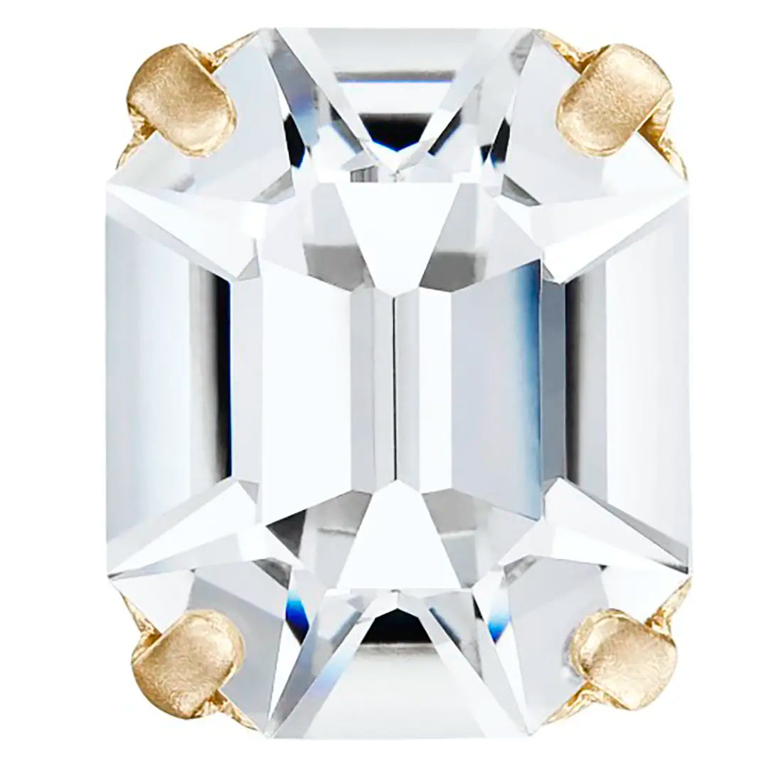 Preciosa Single Stone Setting Octagon in Gold - Bluestreak Crystals
