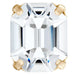 Preciosa Single Stone Setting Octagon in Gold - Bluestreak Crystals