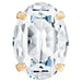 Preciosa Single Stone Setting Oval in Gold - Bluestreak Crystals
