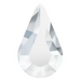 Preciosa Single Stone Setting Pear in Silver - Bluestreak Crystals