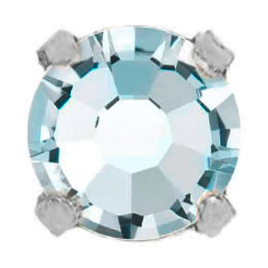 Preciosa Single Stone Setting Round Chaton in Silver - Bluestreak Crystals
